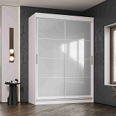 шкаф-купе, Шкаф-купе 1,6 м  ГРАНД 1  Лакобель Белый/Лакобель Белый (К)