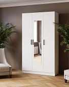 распашной шкаф в спальню, Шкаф комбинированный Ларс (1,2) с зеркалом