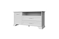 , ГРАЦИЯ тумба для теле-и радиоаппаратуры,1300 (2ящ.+1дв.)  .(ГОСТИНАЯ) цвет БЕЛЫЙ