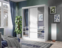 кровать без подъемного механизма, Шкаф-купе  Симпл  ШКК-06