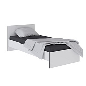 детская кровать и матрас, Спальня Тэбби Кровать 0,9 белый/графит серый