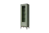 , ГОРИЦИЯ (НСМ) (ЛАК-ЗЕЛЁНЫЙ САМШИТ) Шкаф с витриной 1дв